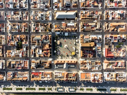 Aerial view of Vila Real de Santo Antonio