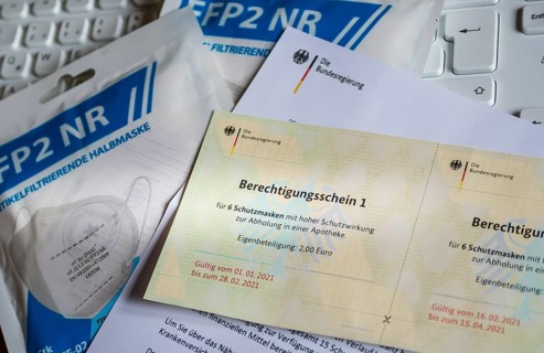 Certificate of entitlement for 6 protective masks with high protective effect FFP2 NR