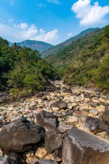 Huge boulders in a valley