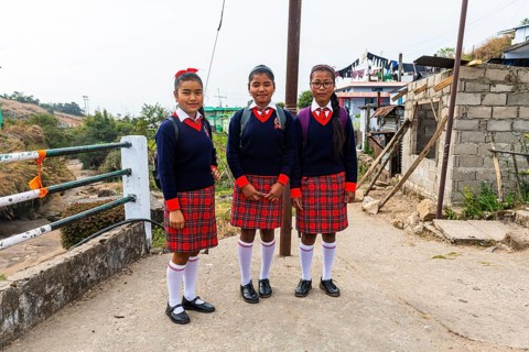 School kids in uniform