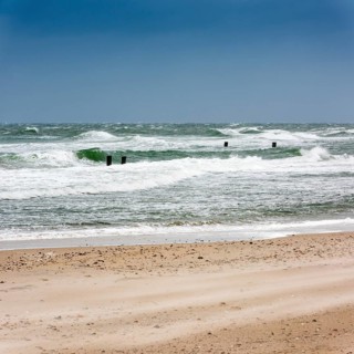 Winter storm at the Baltic Sea