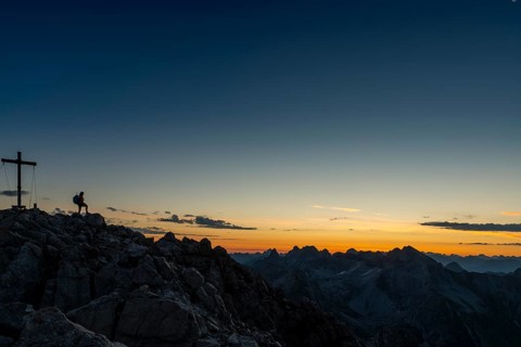 Sunrise over Allgaeu mountains