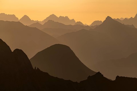 Golden hour over Vorarlberg Alps