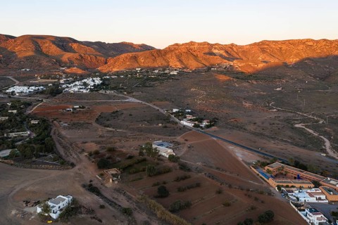 The Rodalquilar valley at sunrise