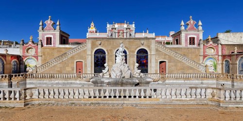 Fountain in Estoi Palace garden