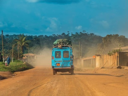 Jungle bus deep in the jungle