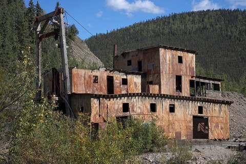 Historic Jack Wade Gold Dredge on the Taylor Highway