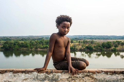Young kids posing for the camera