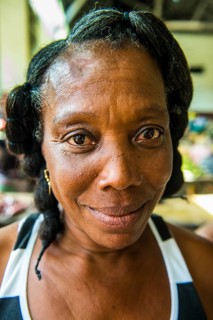Market women in the Central Market in the city of Sao Tome