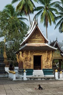 The Red Chapel in the temple Wat Xieng Thong