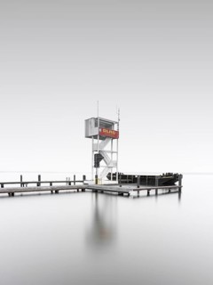 A rescue tower at the Berlin Mueggelsee in Friedrichshagen