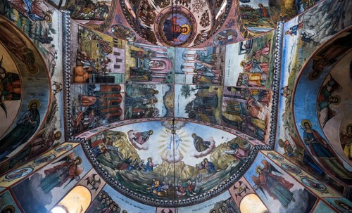 Wall murals in the Bachkovo monastery