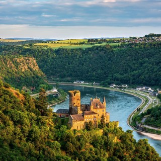 View of Katz Castle on the Rhine