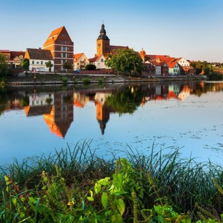 Havelberg with church St. Laurentius and cathedral St. Marien