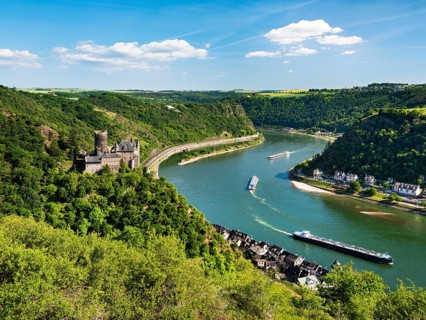 View of Katz Castle on the Rhine