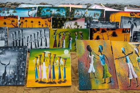 Local paintings in Kribi