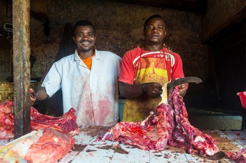 Local butcher in Foumban