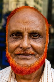 Man with a coloured beard