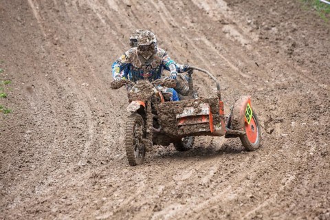 Motorcycle team at a motocross race