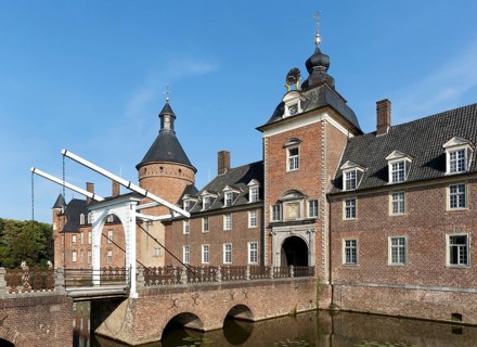 Anholt moated castle with drawbridge