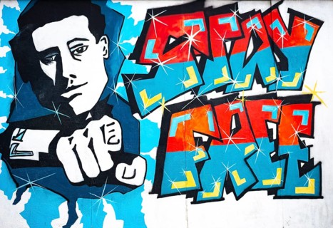 Graffiti Stay Free with lettering Stay Free