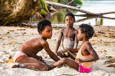 Children playing in the sand