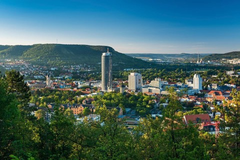 City view with JenTower and Friedrich-Schiller-University