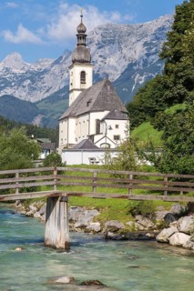 Parish church St. Sebastian with Ramsauer Ache