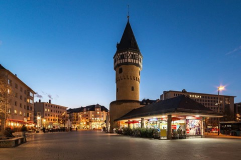 Bockenheimer Warte after sunset