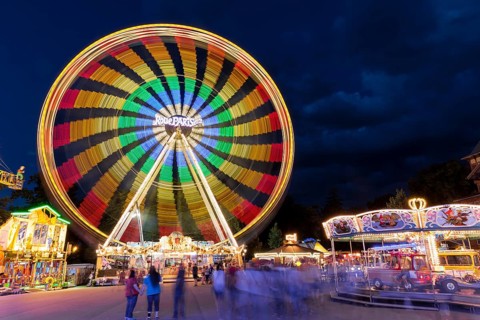 Ferris wheel at night
