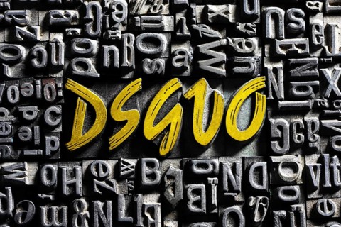 Old lead letters with golden writing