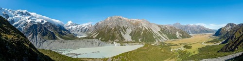 View of Hooker Valley with Mueller Lake