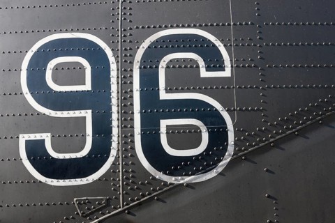 Bundeswehr helicopter detail with number