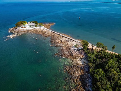 Aerial from the Myaw Yit Pagoda in the ocean near Dawei