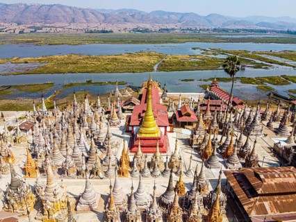 Aerial of the Tharkong Pagoda