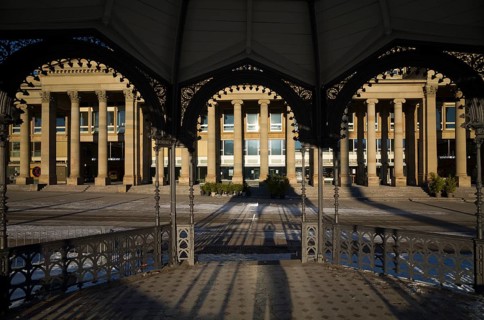 View from the music pavilion to Koenigsbau