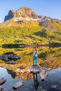 Hiker at the lake