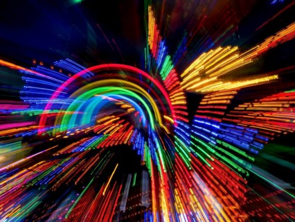 Light traces from a ride