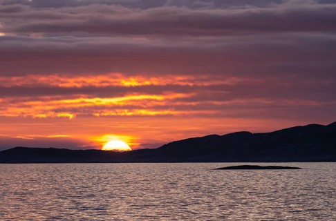 Evening mood over the ocean
