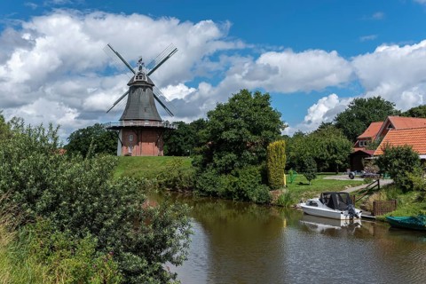 The Green Mill at the Old Greetsiel Sieltief