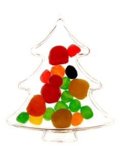 Plastic Christmas tree containing sweet