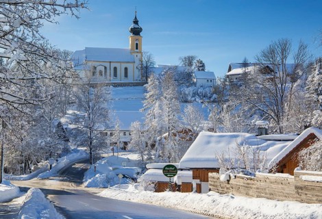 Village view with parish church