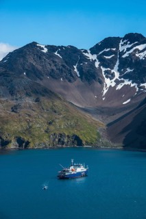 Cruise ship anchoring in the bay of Gothul