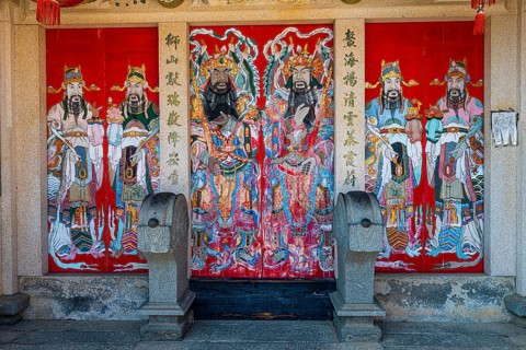 Colourful painted traditional Minnan-style house