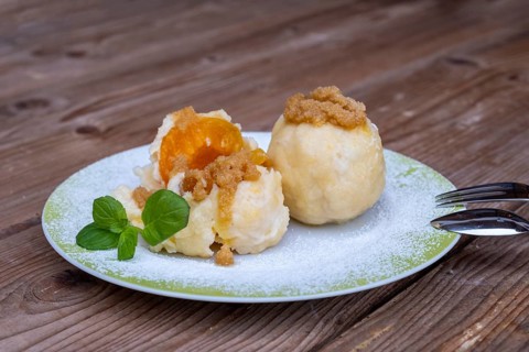 Apricot dumpling