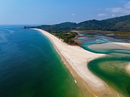 Aerial of Tizit beach