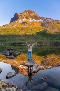 Hiker at the lake