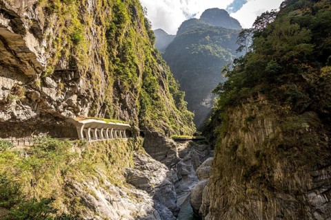 Road carved in the rocks