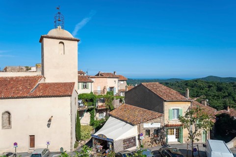 Townscape with the church Notre-Dame