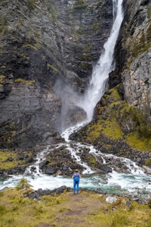 Hiking at the river Driva
